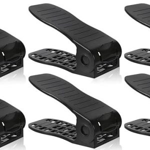 Porta Scarpe Salvaspazio Organizer Regolabile Nero in Plastica 10 Pezzi - 1