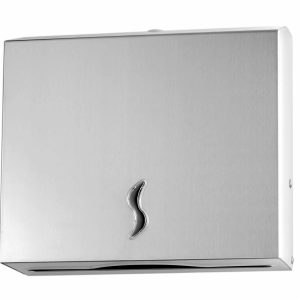Dispenser Asciugamani Piegati a C o a Z Acciaio Inox Satinato Fino a 400 Fogli - 2