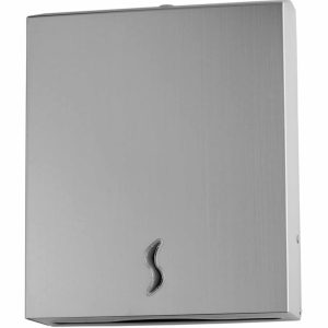 Dispenser Asciugamani Piegati a C o a Z Acciaio Inox Satinato Fino a 400 Fogli - 3