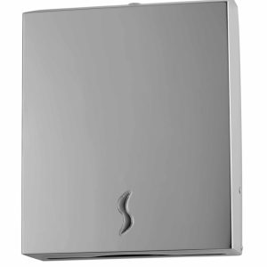 Dispenser Asciugamani Piegati a C o a Z Acciaio Inox Brillante Fino a 400 Fogli - 3