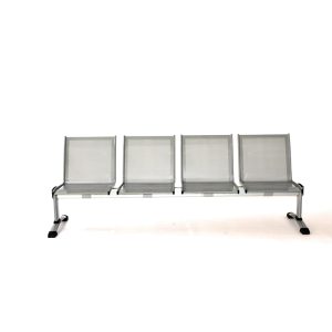 Panca per Sala D'Attesa Acciaio Microforato Verniciato Grigio Varie Dimensioni - 5