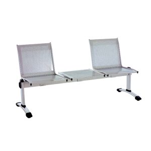 Panca per Sala D'Attesa Acciaio Microforato Verniciato Grigio Varie Dimensioni - 3