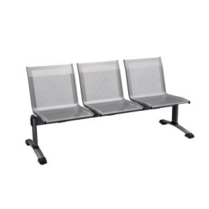Panca per Sala D'Attesa Acciaio Microforato Verniciato Grigio Varie Dimensioni - 4