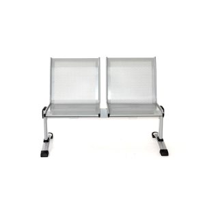 Panca per Sala D'Attesa Acciaio Microforato Verniciato Grigio Varie Dimensioni - 2