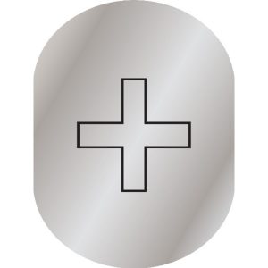 Pittogramma in Alluminio Grigio con incisione 3D - 4
