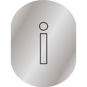 Pittogramma in Alluminio Grigio con incisione 3D