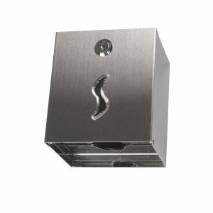 Dispenser di Carta Igienica a Fogli in Acciaio Inox Satinato - 1