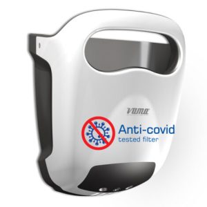 Asciugamani Elettrico VISION AIR EASY ad Inserimento Frontale Mani in ABS 1100W - 1