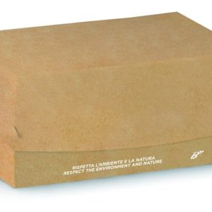 Porta Panino Hamburger 190x110x75 H in Cartoncino Avana Compostabile 50 Pezzi