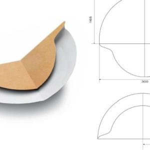 Porta Crepes Piadina in Cartoncino Avana Compostabile 100 Pezzi