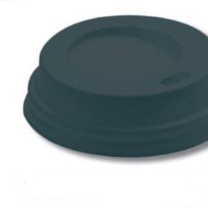 Coperchio con Beccuccio in Poliestere Nero per Bicchieri 9 OZ Ø84 100 Pezzi