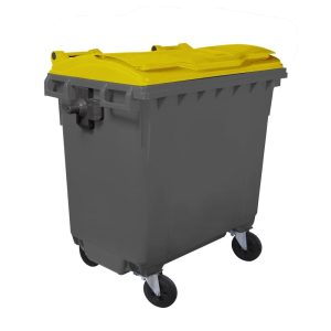 Cassonetto Industriale 4 RUOTE 770 LT in PEHD con Fondo Grigio e Coperchio - 6