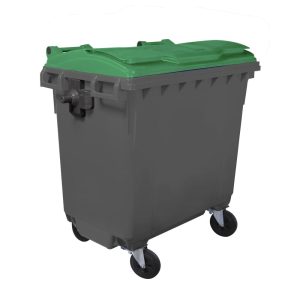 Cassonetto Industriale 4 RUOTE 770 LT in PEHD con Fondo Grigio e Coperchio - 7