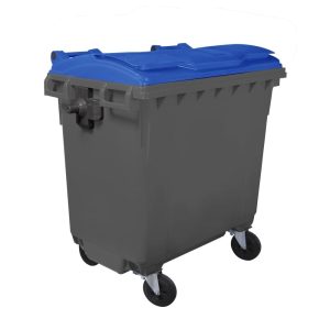 Cassonetto Industriale 4 RUOTE 770 LT in PEHD con Fondo Grigio e Coperchio