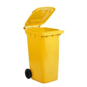 Bidone Per Raccolta Differenziata Carrellato 240 LT in PEHD Con Ruote Silenziose - 7