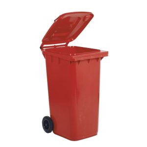 Bidone Per Raccolta Differenziata Carrellato 240 LT in PEHD Con Ruote Silenziose - 10