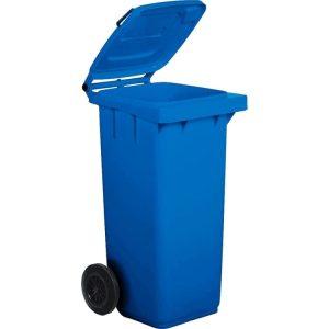 Bidone Per Raccolta Differenziata Carrellato 120 LT in PEHD Con Ruote Silenziose - 6