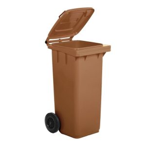 Bidone Per Raccolta Differenziata Carrellato 120 LT in PEHD Con Ruote Silenziose - 9