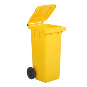 Bidone Per Raccolta Differenziata Carrellato 120 LT in PEHD Con Ruote Silenziose - 7