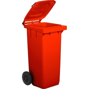 Bidone Per Raccolta Differenziata Carrellato 120 LT in PEHD Con Ruote Silenziose - 10
