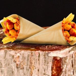 Cono Palma Finger Food per Fritti e Aperitivo Monouso Biodegradabile 50 Pezzi - 2