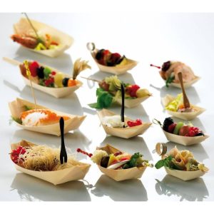 Barchetta Palma per Aperitivo e Catering Monouso Biodegradabile 50 Pezzi - 3