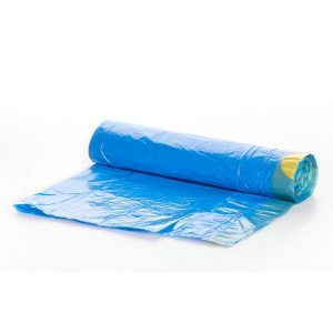 Sacchi Blu 70x105 per Spazzatura a Rotolo con Legaccio a Maniglie 10 Pezzi - 1