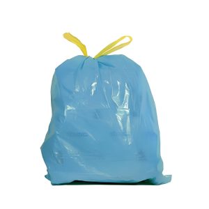 Sacchi Blu 55x65 per Spazzatura a Rotolo con Legaccio a Maniglie 15 Pezzi - 2