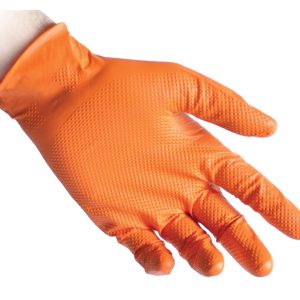 Guanti Nitrile Arancio Senza Polvere Full Grip Reflexx N85 DPI III 8,4 Gr 50 Pz - 2