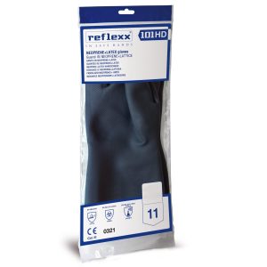 Guanti Riutilizzabili Neri Neoprene e Lattice Reflexx 101 DPI III 105 Gr - 1