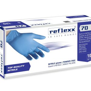 Guanti Nitrile Blu senza Polvere Reflexx 70 DPI III DM I 4,9 Gr 100 Pz - 1