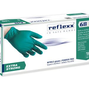 Guanti Nitrile Verdi Senza Polvere Reflexx 68 DPI III DM I 6 Gr 100 Pz - 5