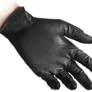 Guanti Nitrile Neri Senza Polvere Full Grip Reflexx N85 DPI III 8,4 Gr 50 Pz - 2