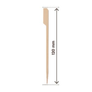 Spiedo Bandiera Bamboo Biodegradabile e Compostabile 100 Pezzi Varie Dimensioni - 4