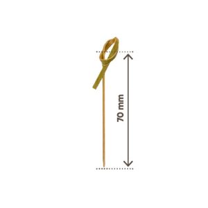 Spiedo Fiocco in Bamboo Biodegradabile e Compostabile 200 Pezzi Varie Dimensioni - 1