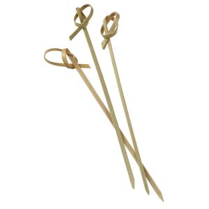 Spiedo Fiocco in Bamboo Biodegradabile e Compostabile 200 Pezzi Varie Dimensioni - 2