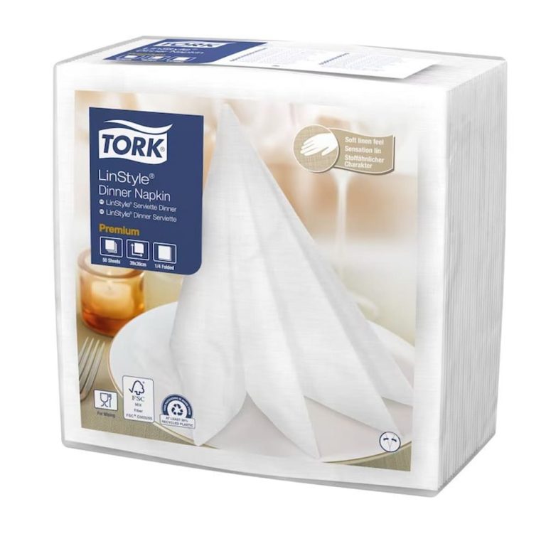 Tork Premium LinStyle Tovagliolo Dinner 39X39 AirLaid 50 Pezzi Vari Colori