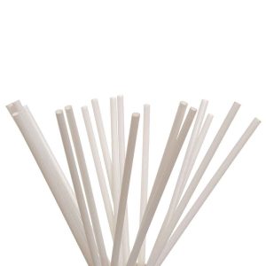 Cannuccia Bianca Dritta Sfusa Biodegradabile Compostabile 500 Pezzi 13Cm e 21Cm - 2