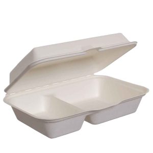 Contenitore Monouso in Polpa di Cellulosa con Coperchio da Asporto 25 Pezzi - 4