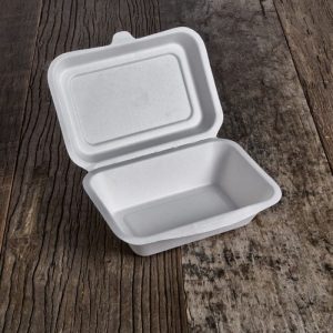 Contenitore Monouso in Polpa di Cellulosa con Coperchio da Asporto 50 Pezzi - 5