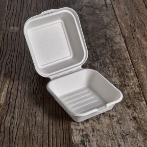 Contenitore Monouso in Polpa di Cellulosa con Coperchio da Asporto 50 Pezzi - 4