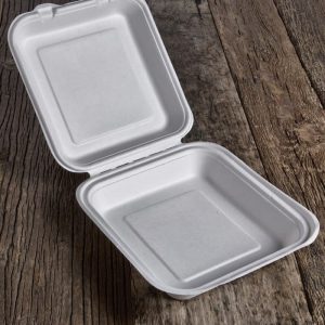 Contenitore Monouso in Polpa di Cellulosa con Coperchio da Asporto 50 Pezzi - 7