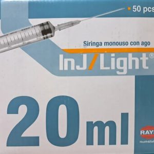 Siringhe Ipodermiche 3 Parti 20ml Cono Luer Centrale con Ago DM IIA 50 Pezzi - 2