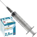 Siringhe Ipodermiche 3 Parti Cono Luer Centrale con Ago DM IIA 100 Pezzi