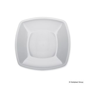 Piatto Piano Square Infrangibile e Riutilizzabile 230 mm 15 Pezzi Vari Colori - 3