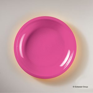 Piatto Piano Round Infrangibile e Riutilizzabile  220 mm 25 Pezzi Vari Colori - 4