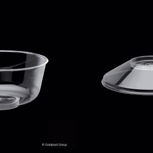 Coppetta Gelato Trasparente con Opzione Coperchio 100 mm - 230 cc 50 Pezzi - 1