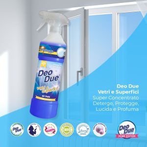 Deo Due Detergente Protettivo Vetri e Superfici 750 ML - 2