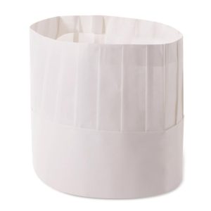 Cappello Chef Aperto Bianco in Carta 20 Pezzi Varie Altezze - 2