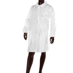 Camice Monouso di Protezione Chimica Bianco in Laminato DPI CAT III Tipo PB6B